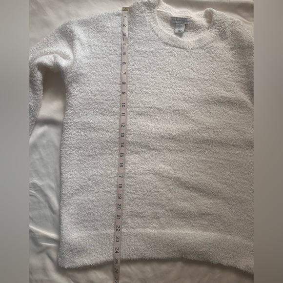 Cupcakes and Cashmere 2pc White Fleece Lounge Pajama Set Womens L Soft Cozy - Picture 7 of 11